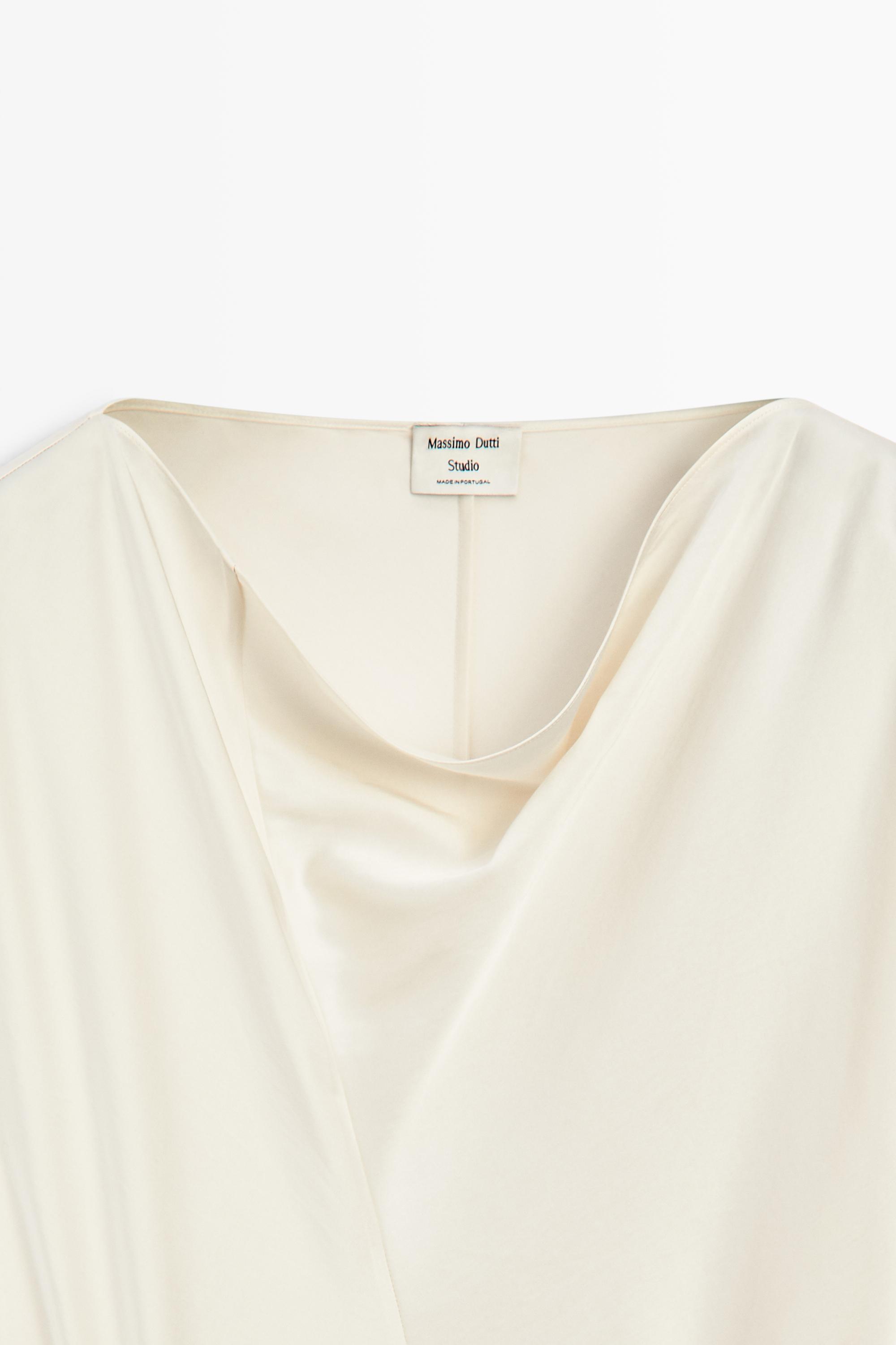 Draped Neckline Flowing Dress - STUDIO
